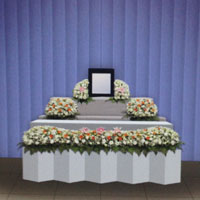 家族葬４５花祭壇 03